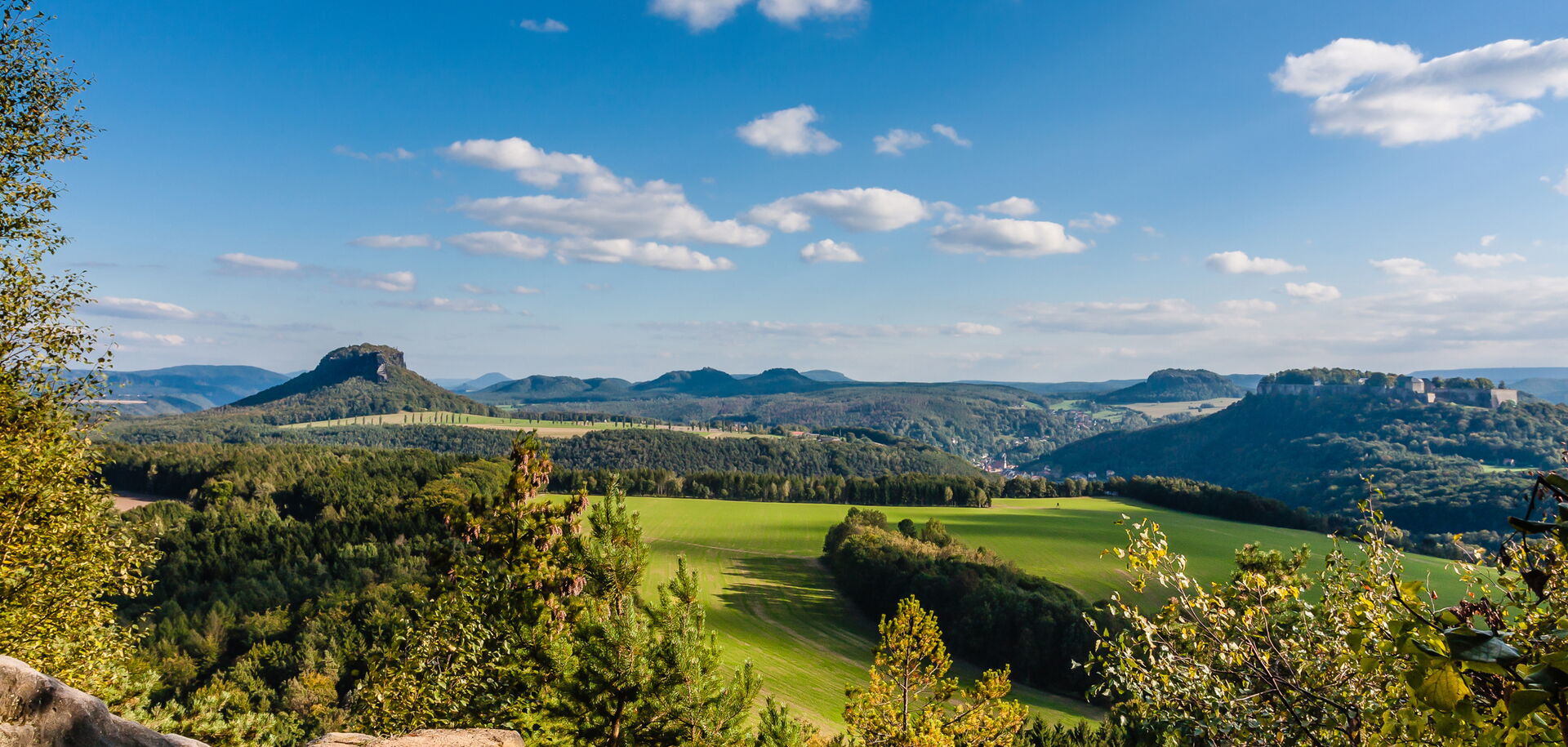 Blick vom Lilienstein in die Sächsischer Schweiz